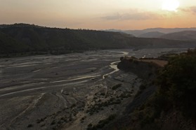 Devoll River in Albania.